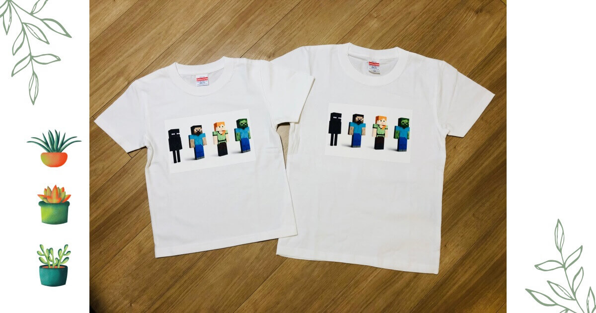 1時間以内で完成】マイクラTシャツをアイロンプリント紙で作りました
